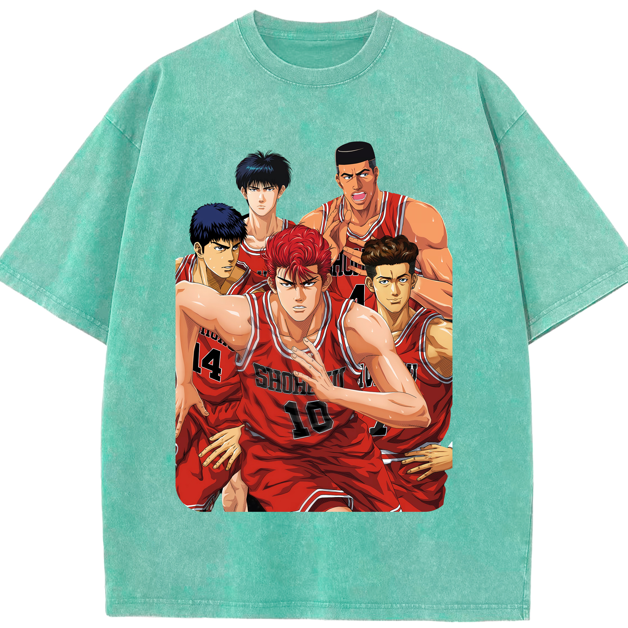 （画像用） SLAM DUNK／スラムダンク 綿100% ヴィンテージ風 半袖Tシャツ（フロントプリント）